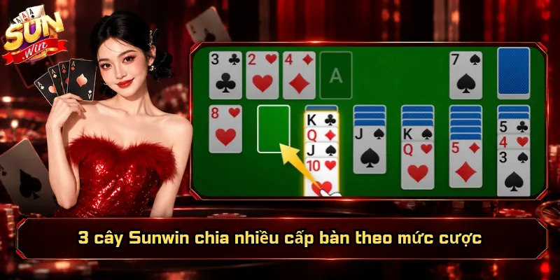 3 Cây Sunwin – Vào Bàn Nhanh, So Điểm Nhận Thưởng 4 3 cây Sunwin chia nhiều cấp bàn theo mức cược
