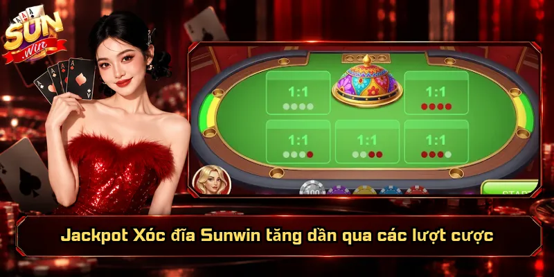 Jackpot Xóc đĩa Sunwin tăng dần qua các lượt cược