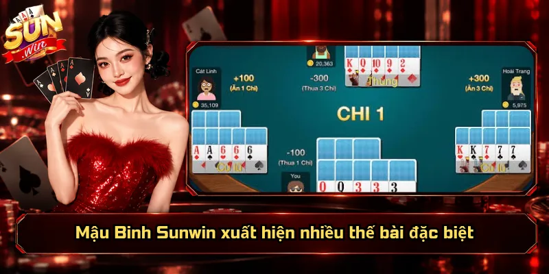 Mậu Binh Sunwin xuất hiện nhiều thế bài đặc biệt