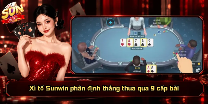 Xì tố Sunwin phân định thắng thua qua 9 cấp bài