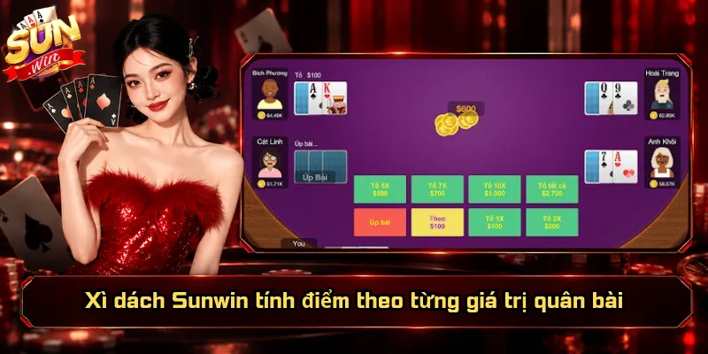 Xì Dách Sunwin – Cân Điểm Chuẩn, Rút Bài Đúng Lúc 2 Xì dách Sunwin tính điểm theo từng giá trị quân bài